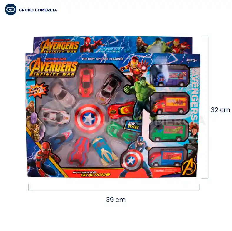 Set De Carros The Avengers Colección Juego Para Niños X13