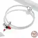 Charm Dije Para Mujer Labial Gafas Circones Plata 925