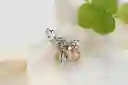 Charm Dije Para Mujer Abeja Circones Plata 925