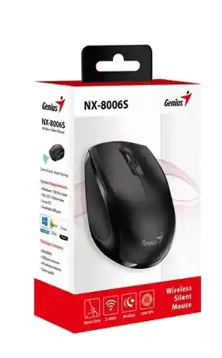 Genius Nx-8006s Mouse Inalámbrico Silencioso Negro