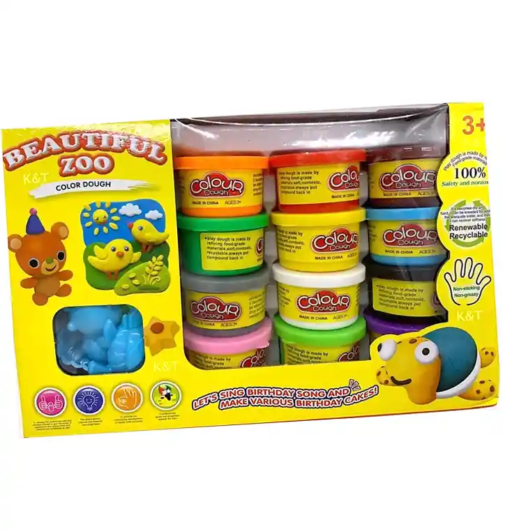 Juguete Set De Plastilina Beautiful Zoo X 12 Colores 9603 / Jd645