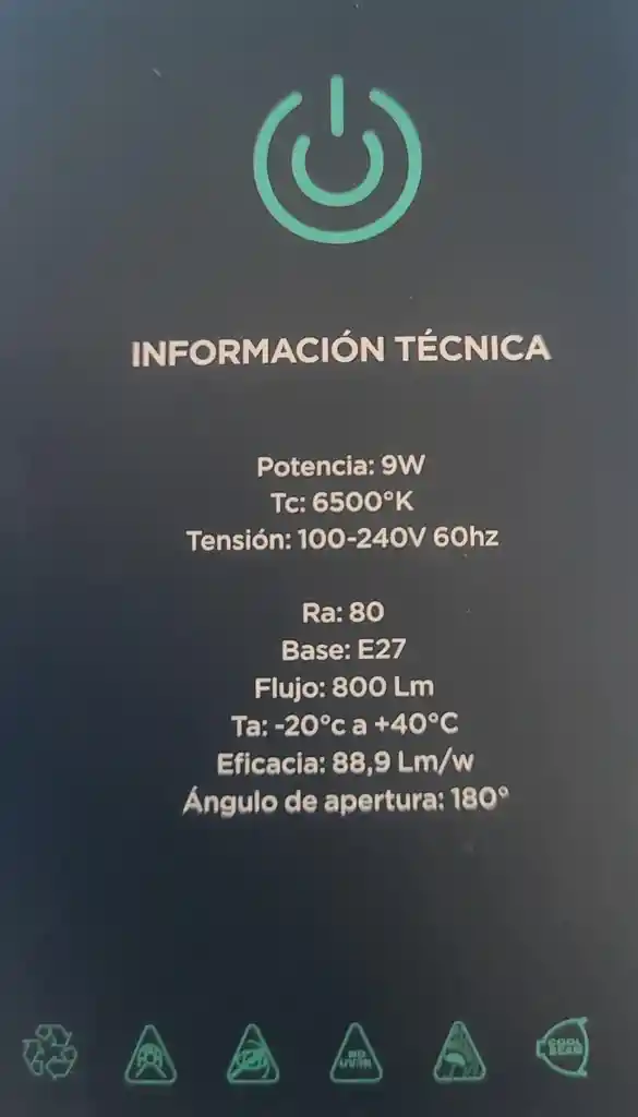 Bombillo Led 9watt Stone