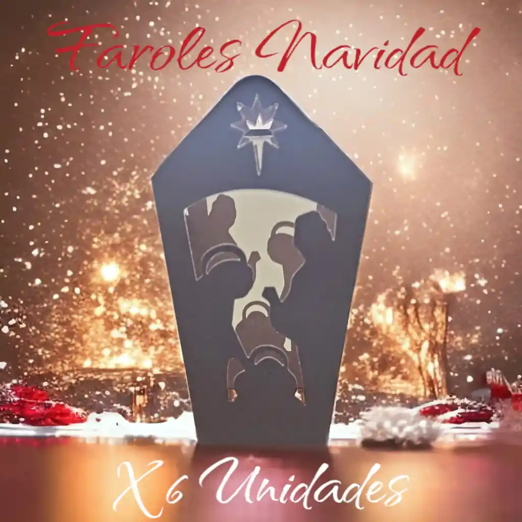 Faroles De Navidad X 6 Unidades