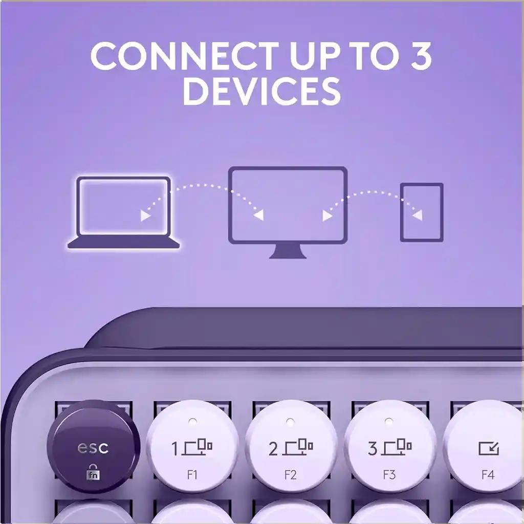 Teclado Logitech Inalámbrico Mecánico Pop Keys Cosmos Latam