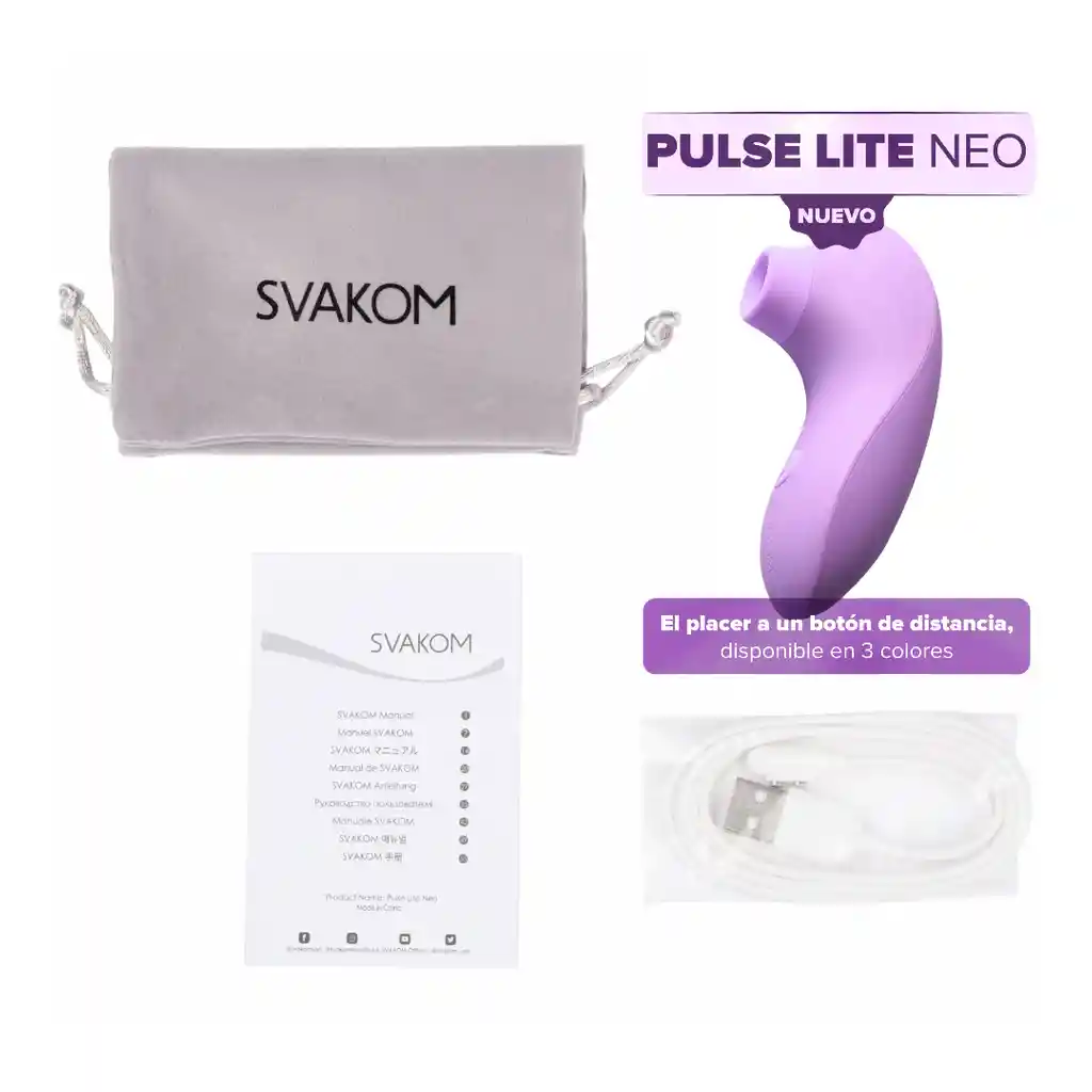 Estimulador Pulse Lite Neo Svakom App Interactivo Lilac