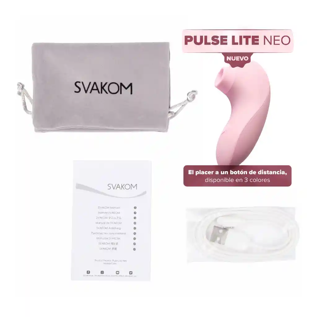 Estimulador Pulse Lite Neo Svakom App Interactivo Pink