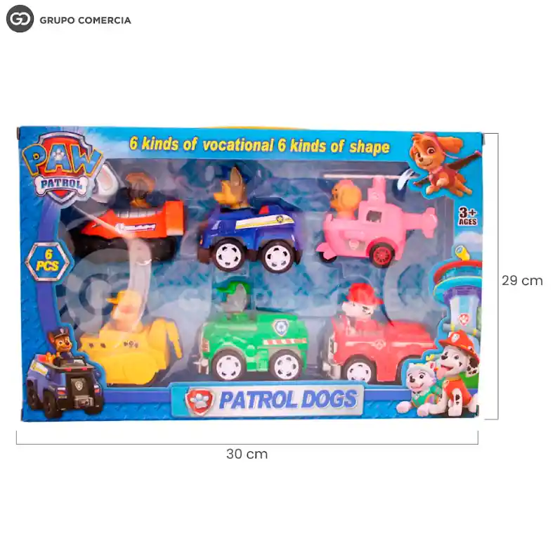 Set De Carros Paw Patrol Juego Para Niños X 6 Unidades