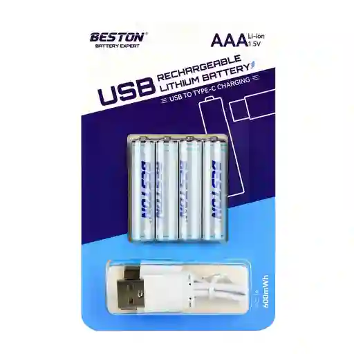 Pilas Recargables Usb Aaa