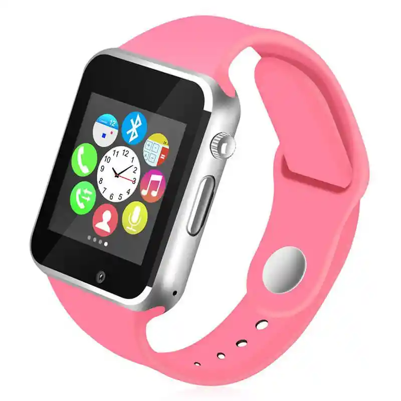 Smartwatch A1 Bluetooth Con Cámara, Altavoz, Micrófono Y Sim Rosa