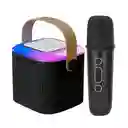 Kit Parlante Y Micrófono Karaoke Niños Bluetooth Luces Rgb