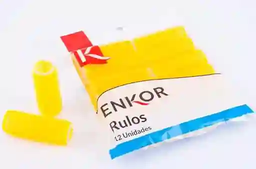 Rulos Plasticos Adhesivos X12 Enkor 6cm X 2cm Ref33053