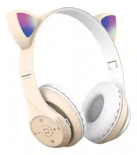 Audifonos Orejas De Gato Bluetooth 5.3 Led Diadema