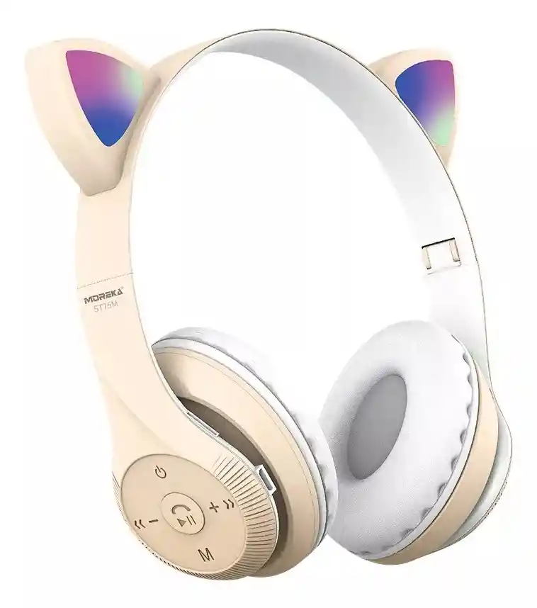 Audifonos Orejas De Gato Bluetooth 5.3 Led Diadema