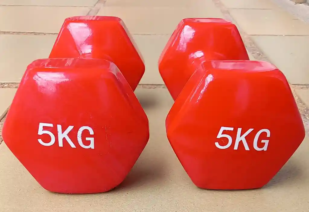 Par De Mancuernas Encauchetadas De 5 Kilos