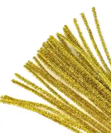 Limpiapipas Chelines Color Dorado Metalizado Paquete X10und