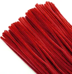Limpiapipas Chelines Color Rojo En Felpa Paquete X10und