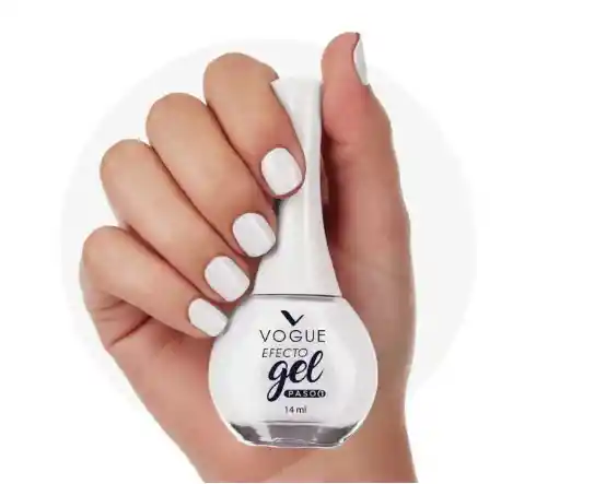 Esmalte Vogue En Gel Larga Duracion Color Blanco