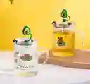 Mug Vasopitillo En Vidrio De Osito Entre Aguacate