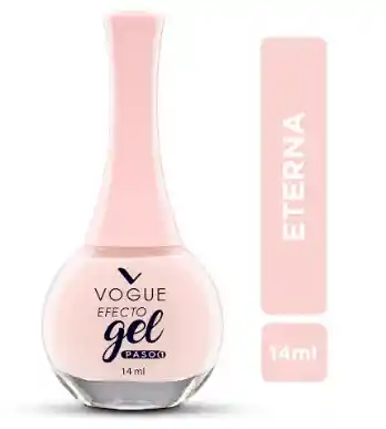 Esmalte Vogue En Gel Larga Duracion Color Rosado Claro