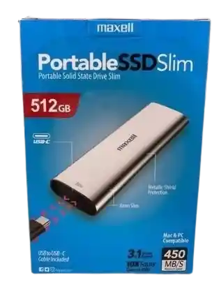 Disco Duro Externo 512gb Maxell Ssd Usb Tipo C