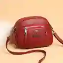 Bolso Rojo Con Dos Compartimientos Y Correa Ajustable