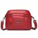 Bolso Rojo Con Dos Compartimientos Y Correa Ajustable
