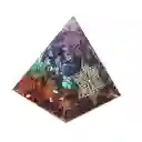 Pirámide 7 Chakras Metatron Angel Piedra Natural Orgonita