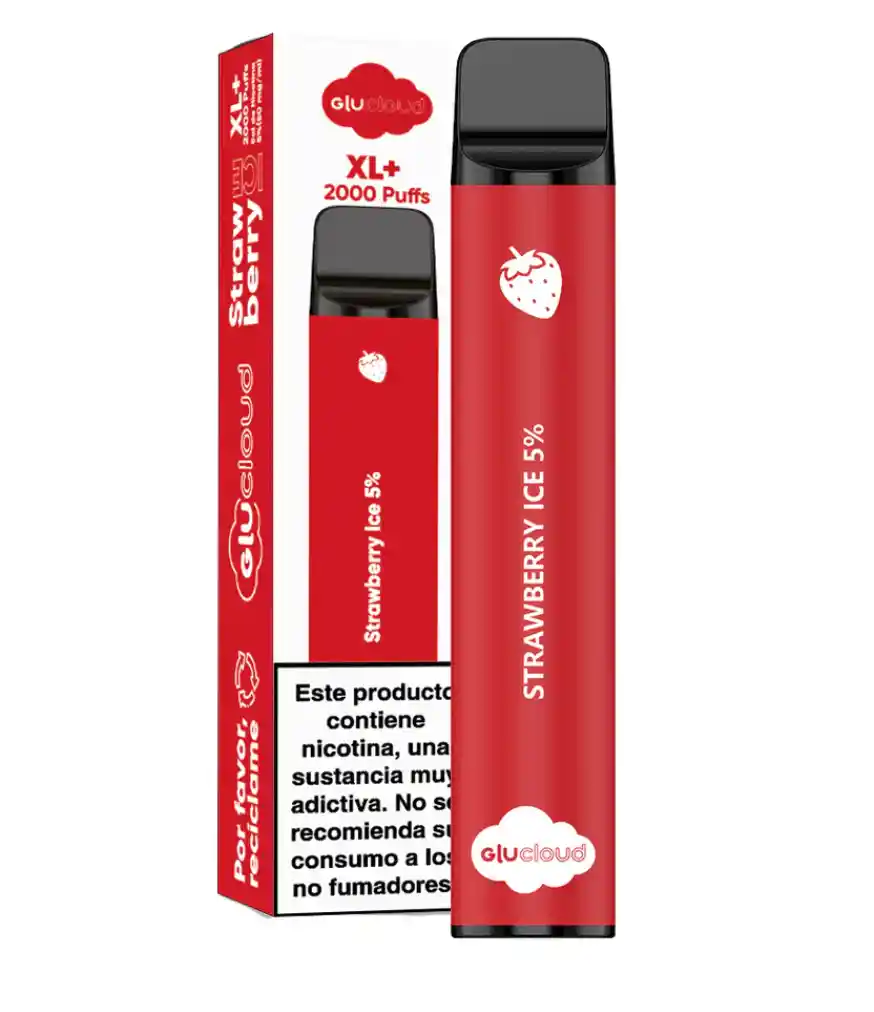 Vape Glucloud Xl Strawberry 2500 Puffs