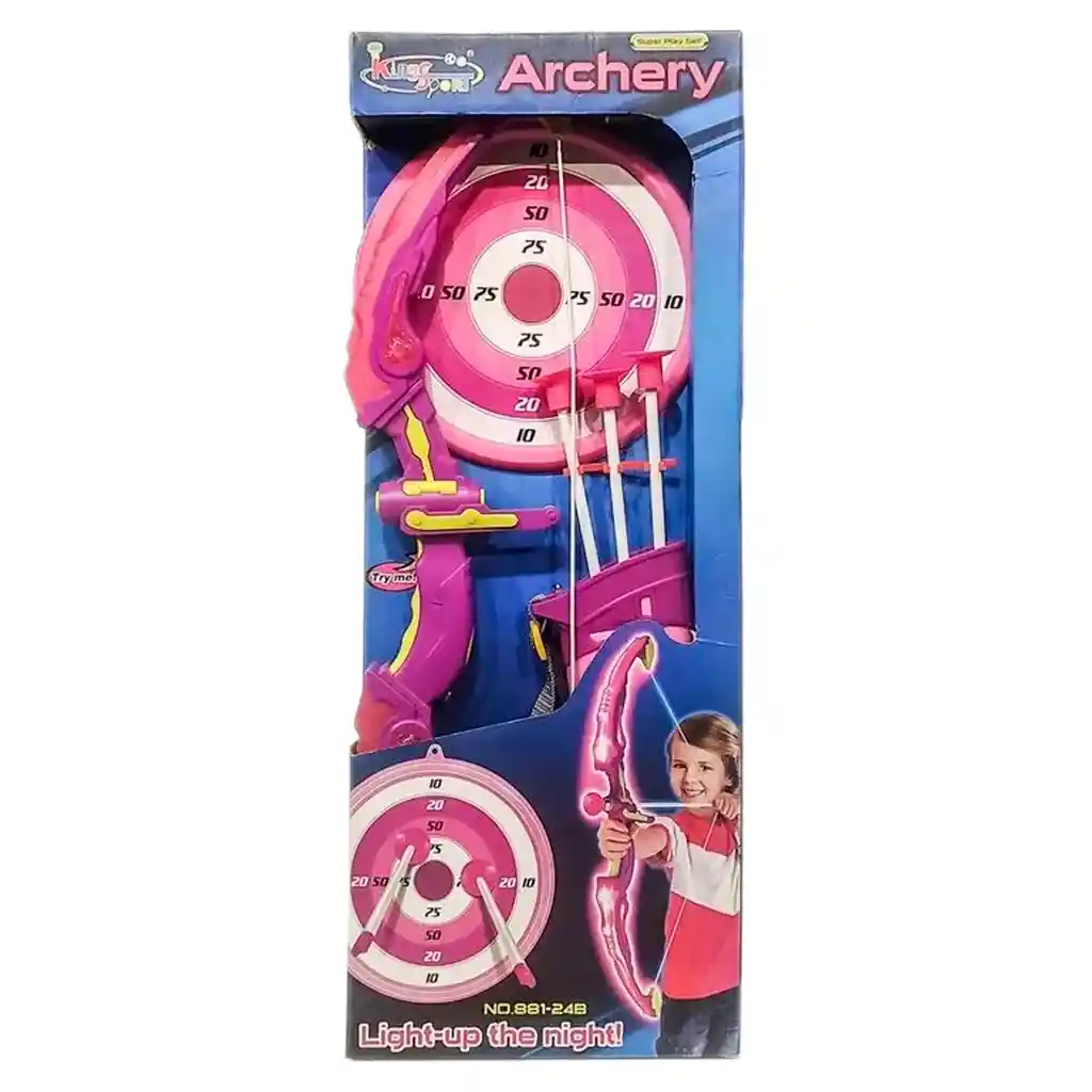 Kit Arco Flechas + Aljaba Estuche Juguete Tiro Al Blanco Niña