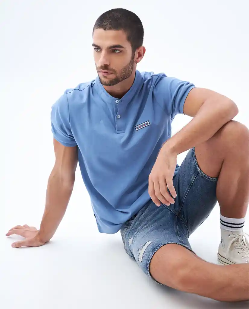Camiseta Polo Hombre Azul Talla XL 802F001 Americanino