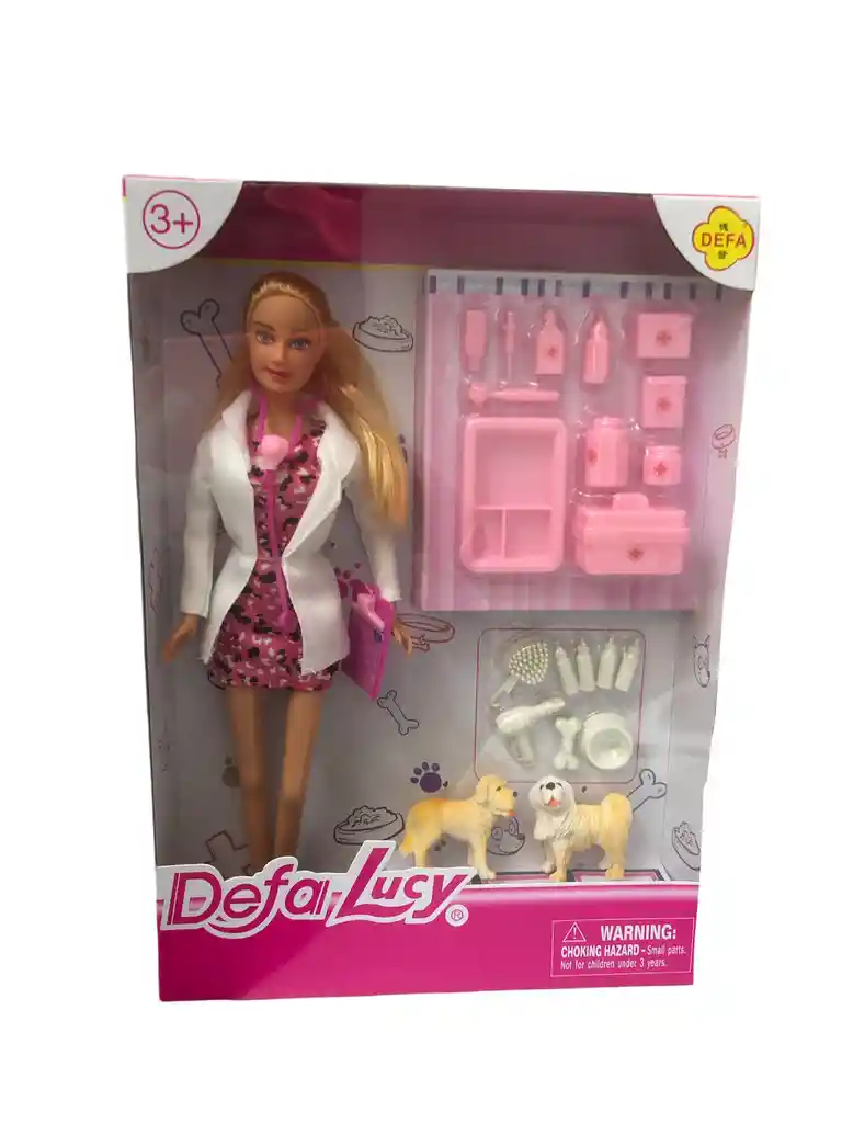 Juguete Muñeca Tipo Barbie Defa Lucy Veterinaria Ref8346