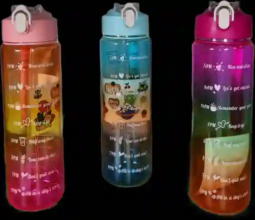 Termo De Agua Botella 900ml Sedentarismo Gym Motivacional 900 Ml