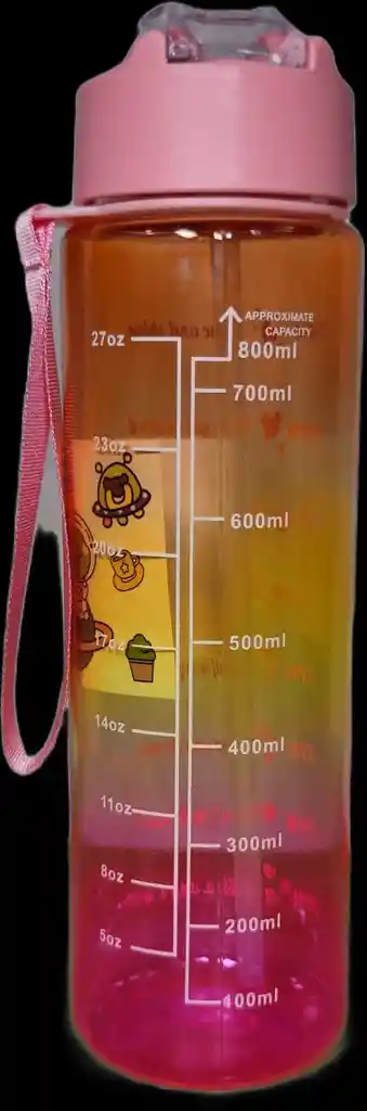 Termo De Agua Botella 900ml Sedentarismo Gym Motivacional 900 Ml