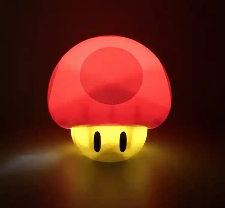 Lámpara Recargable Super Mario Bros Toad Rojo Con Sonidos Retro