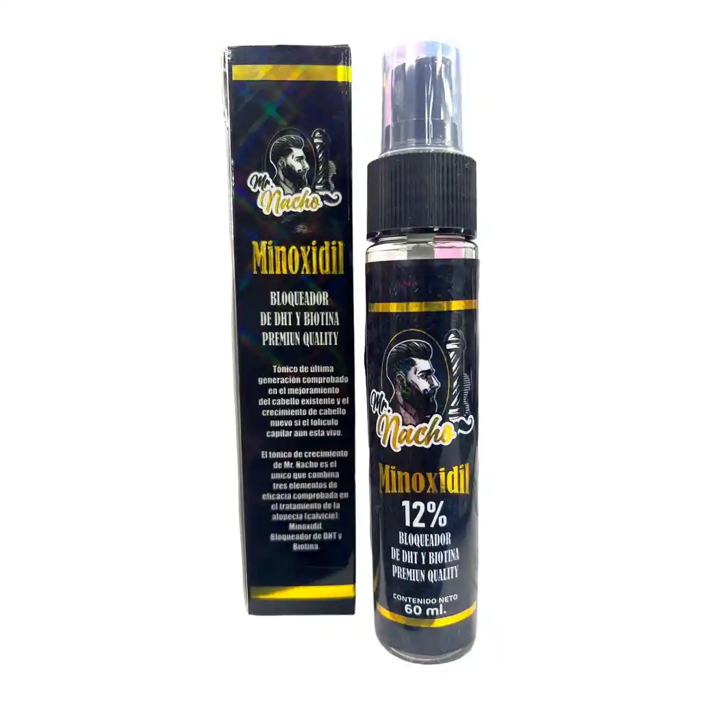 Minoxidil Mr. Nacho 12% Para Estimular Crecimiento Y Evitar Caída Cabello