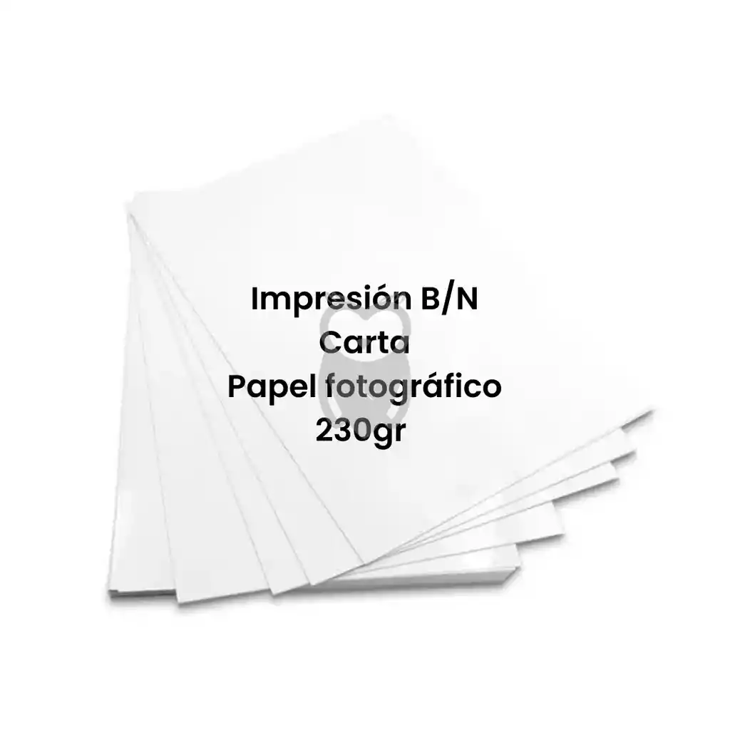 Impresión A Blanco Y Negro En Papel Fotográfico Carta 1 Cara