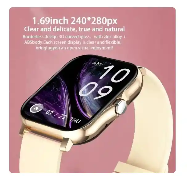 Smartwatch Gold 1:1 + 2 Manillas 46mm De Pantalla Fre. Cardi