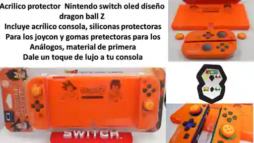 Acrilico Protector Nintendo Switch Oled Goku