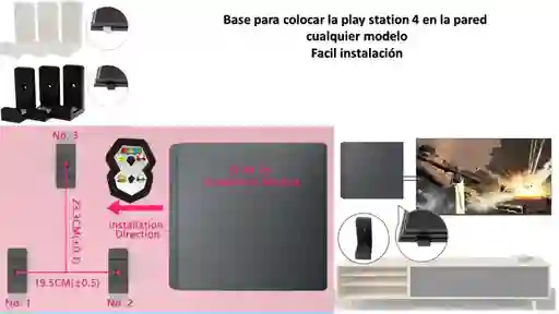 Base Pared Play Station 4 Cualquier Model