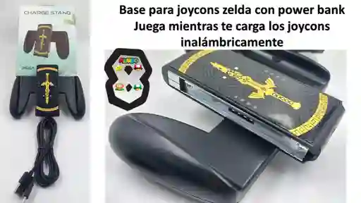 Base Joycons Nintendo Switch Zelda Con Power Bank