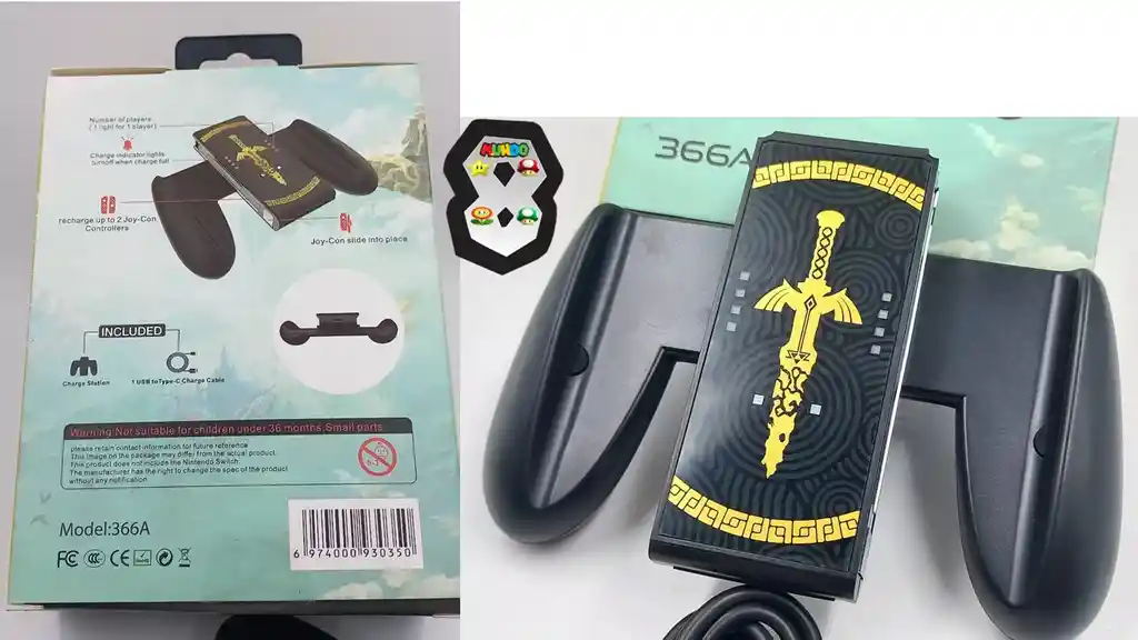 Base Joycons Nintendo Switch Zelda Con Power Bank