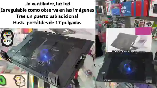 Base Refrigerante Laptop Portatil Hasta 17 Pulgadas