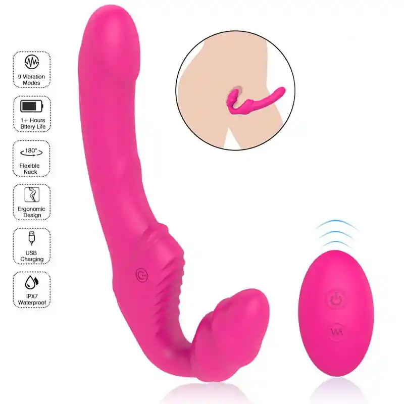 Vibrador Doble Clito Fucsia