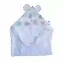 Toalla Delantal Con Capota Para Bebé- Elefantes Azules