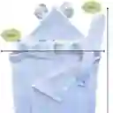 Toalla Delantal Con Capota Para Bebé- Elefantes Azules