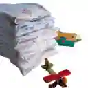 Toalla Delantal Con Capota Para Bebé- Elefantes Azules