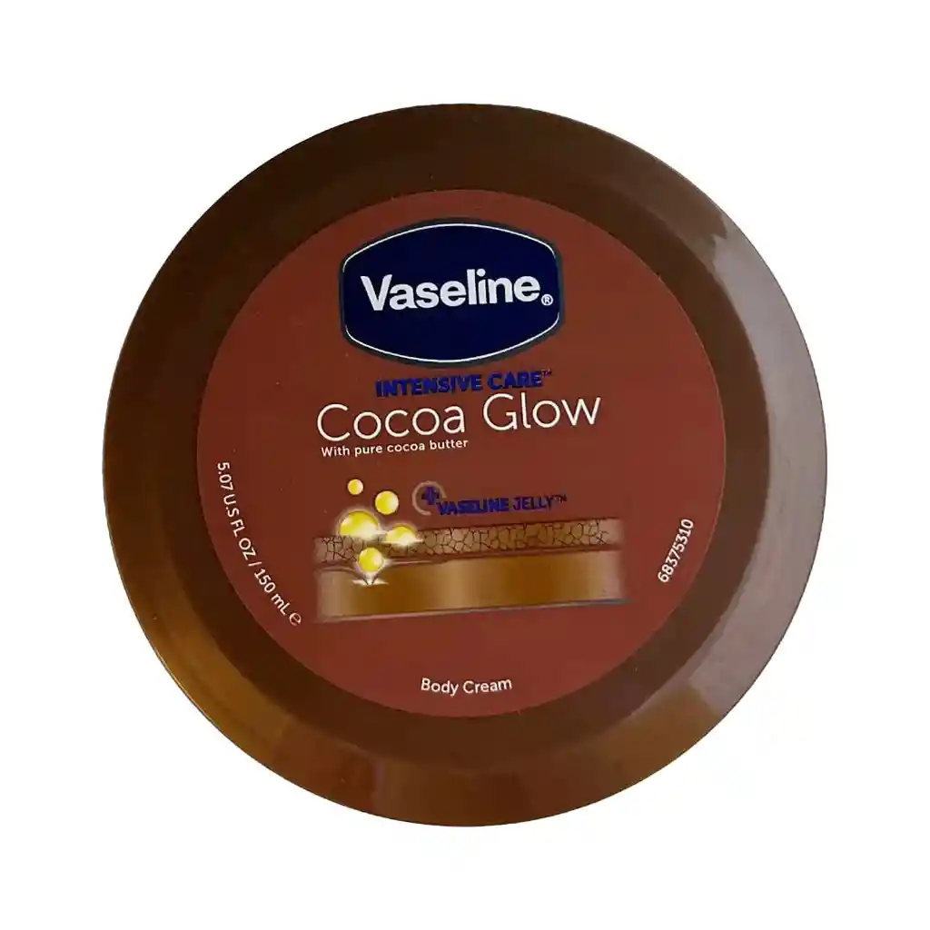 Vaseline Jelly Vaselina Cacao Glow Crema Corporal De Cuidado Intensivo 150ml E (5.07 Fl Oz)