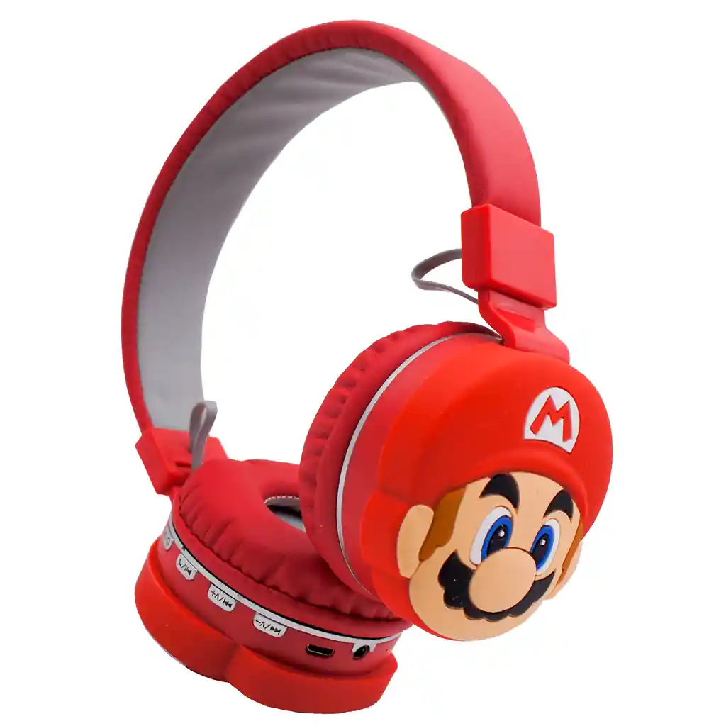 Diadema Infantil A Bluetooth Kr-9900 Diseño Mariobros