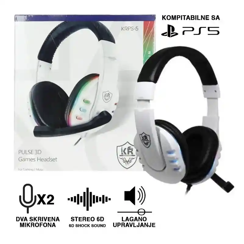 Diadema Gamer Krps-5 Con Luz Rgb