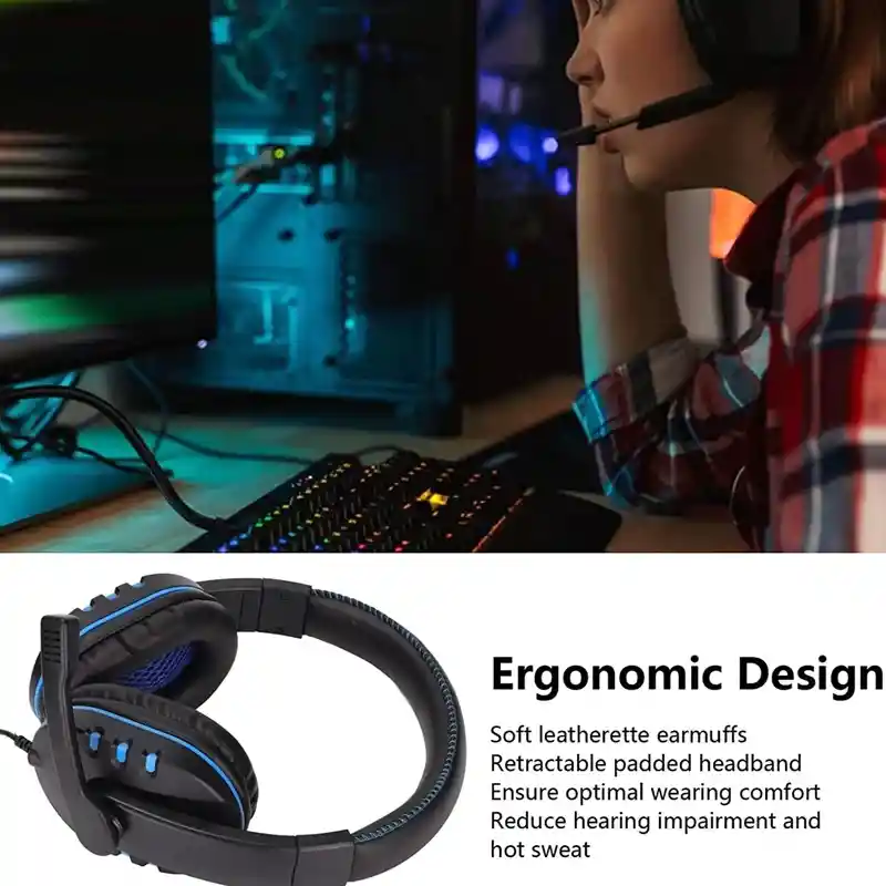 Diadema Gamer Krps-5 Con Luz Rgb